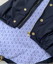 Navy raincoat