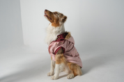 Dog Doble face Parka Military Ruby/Pink