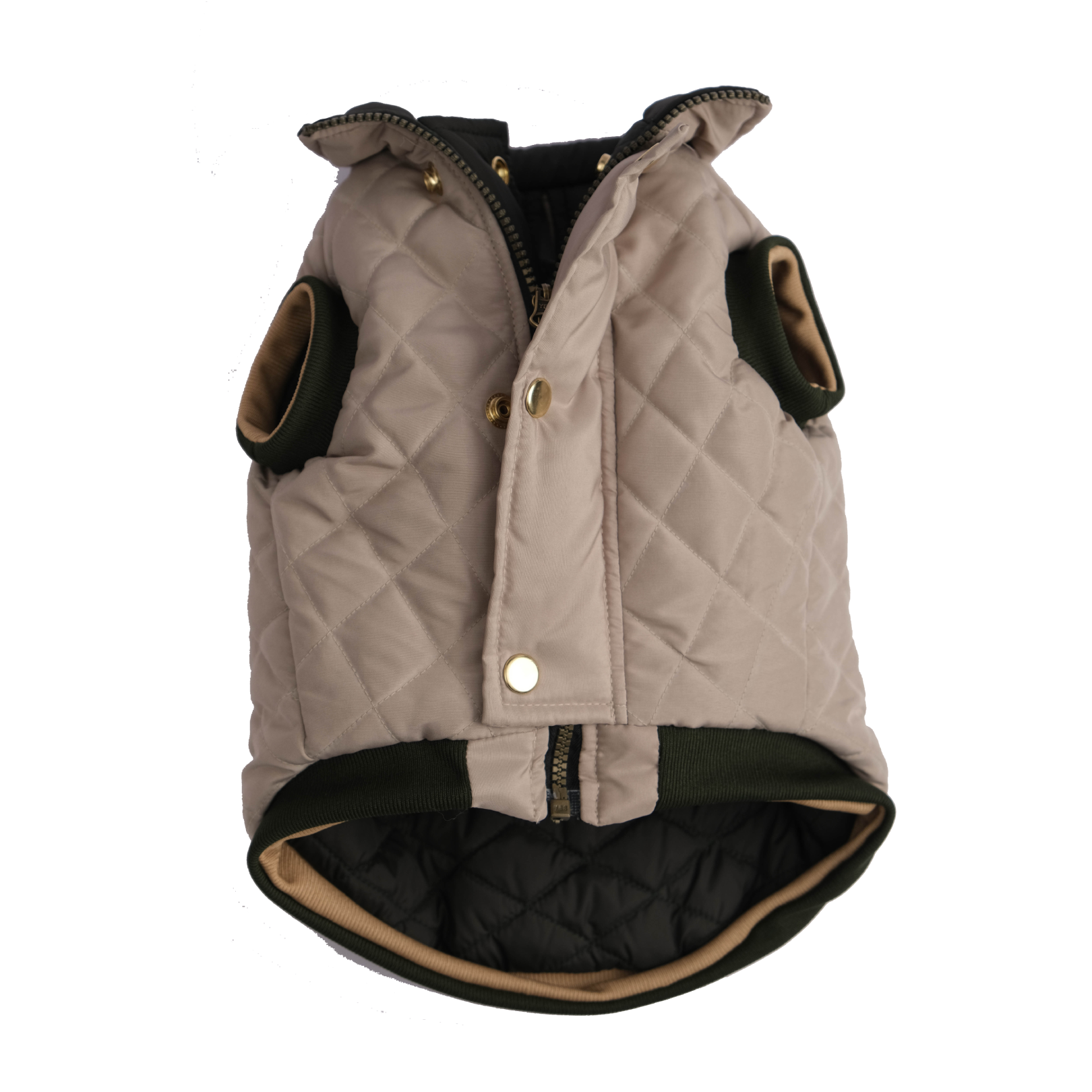 Dog Doble face Vest Military Green/Beige