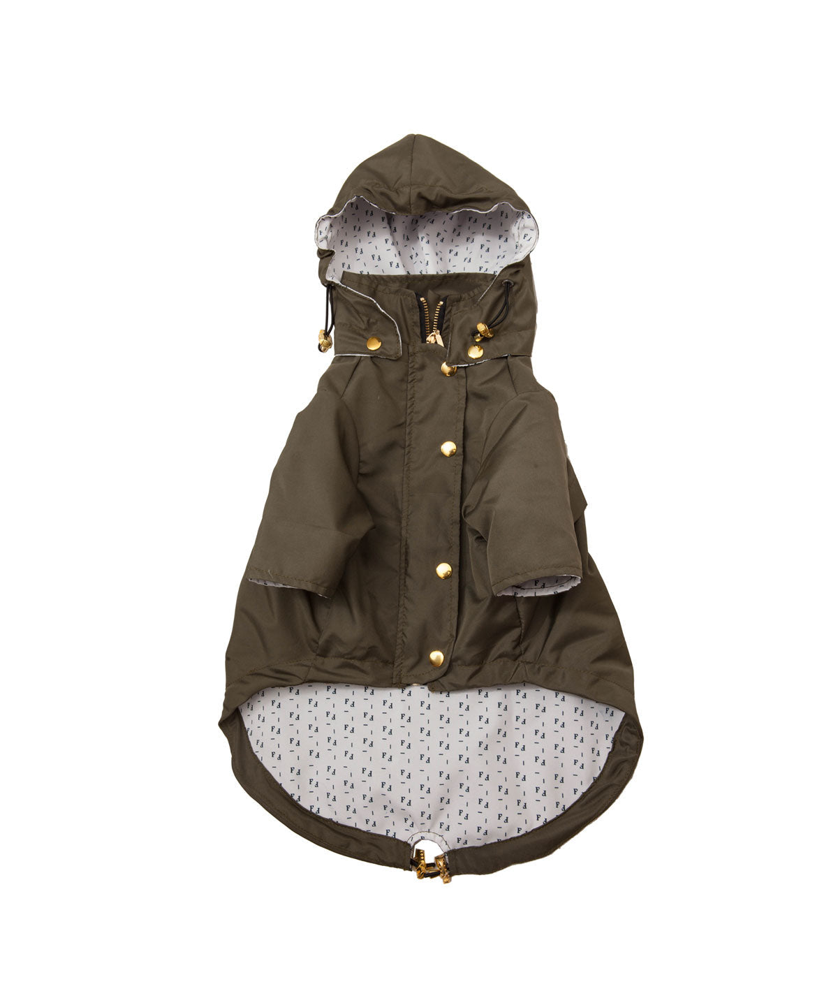 chaqueta impermeable verde militar - Feroz