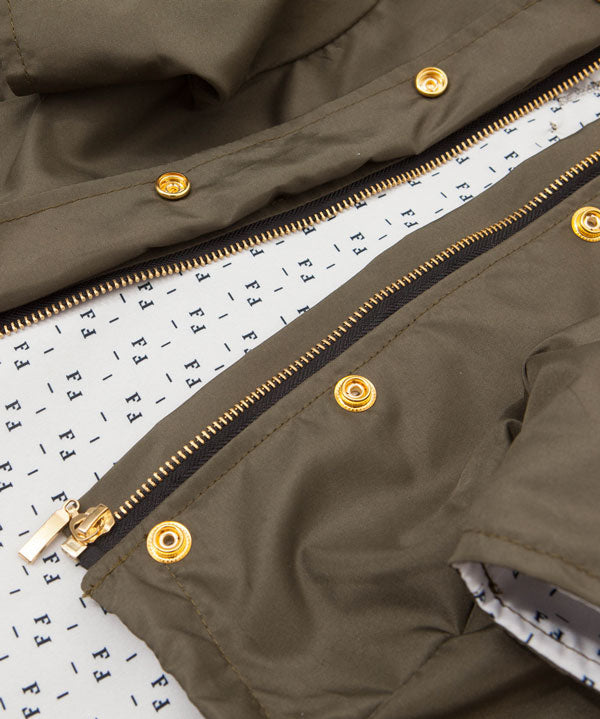 chaqueta impermeable verde militar - Feroz