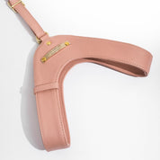 Dusty rose leather dog harness