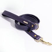 Aubergine leather leash