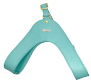 Turquoise leather dog harness