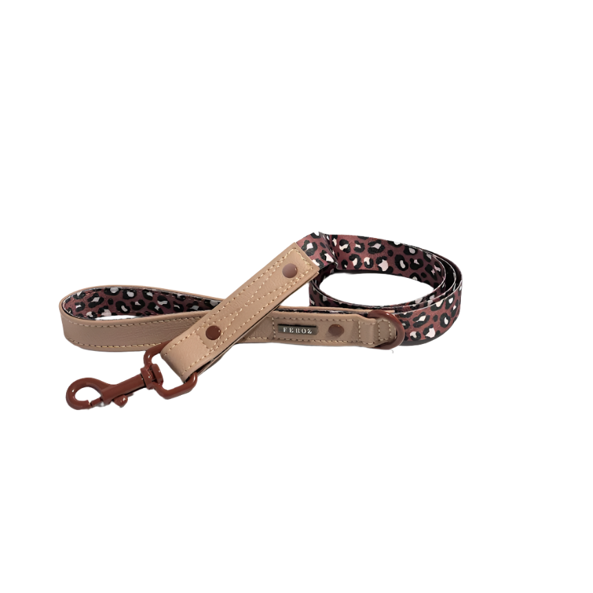 Safari Leopard Canvas Leash