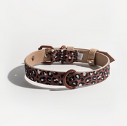 Safari Leopard Canvas Collar