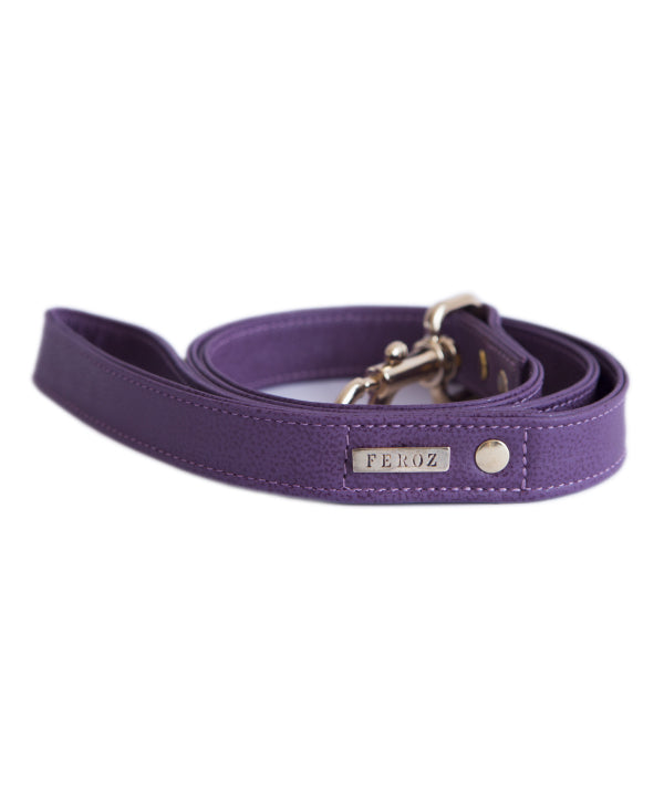 Aubergine leather leash