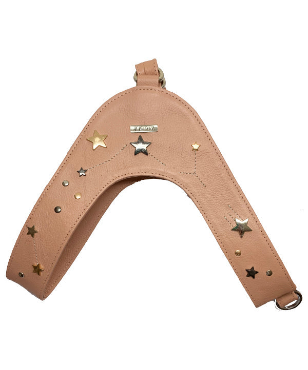 Dusty Rose Astral leather dog harness