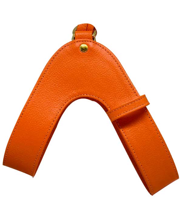 Orange Leather Mania Cat Harness