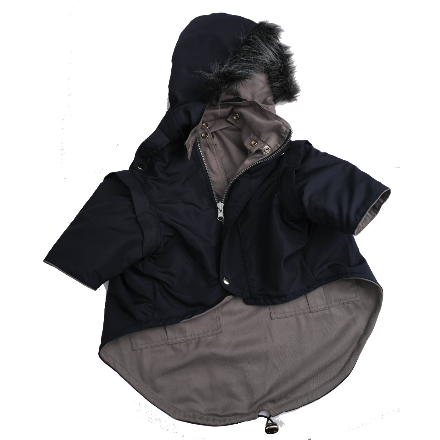 Dog Doble face Parka Navy/Grey