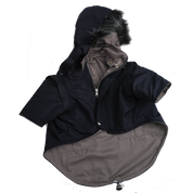 Dog Doble face Parka Navy/Grey